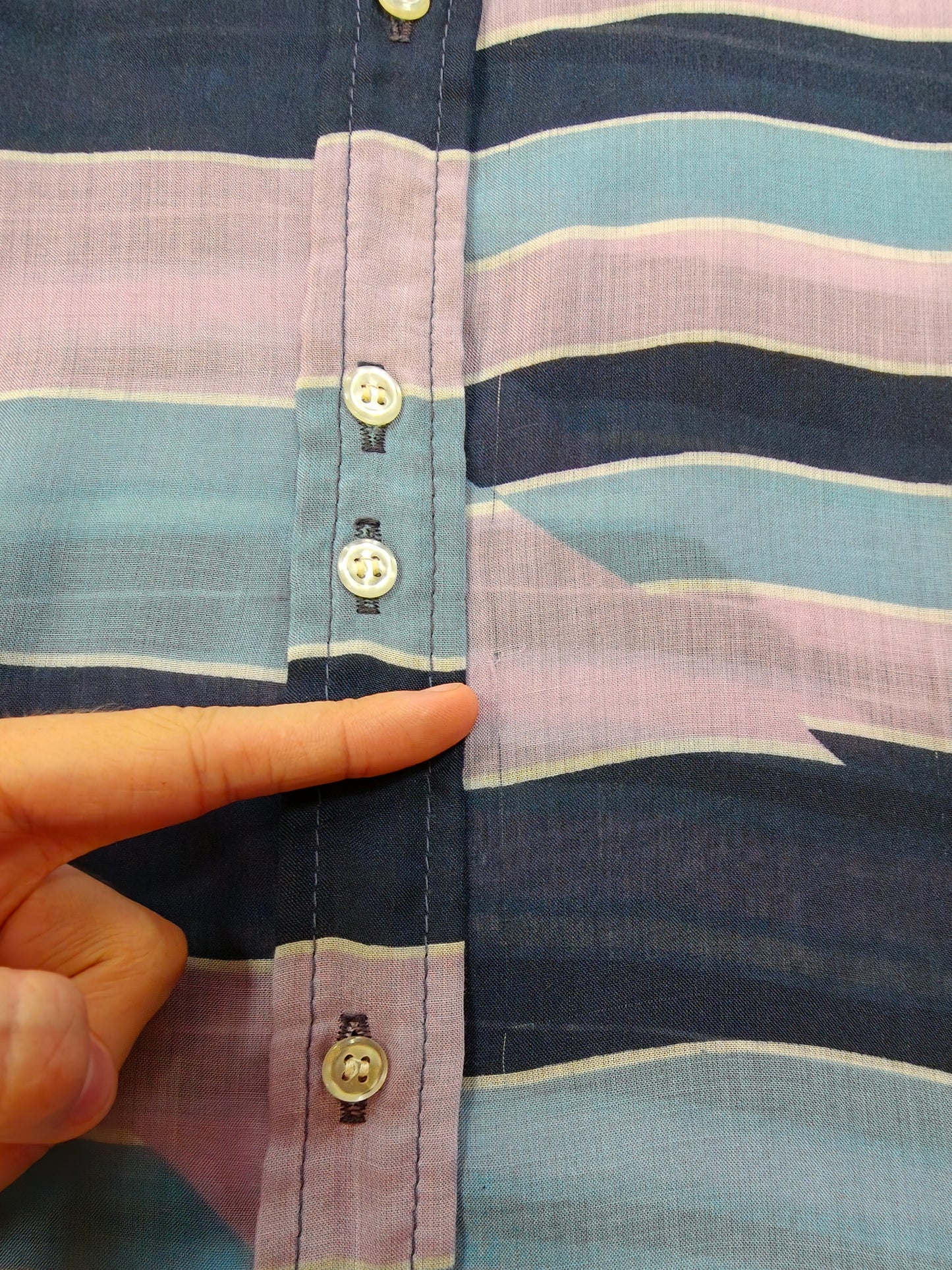 1970s Mark Roberts balloon sleeve shirt - S/M