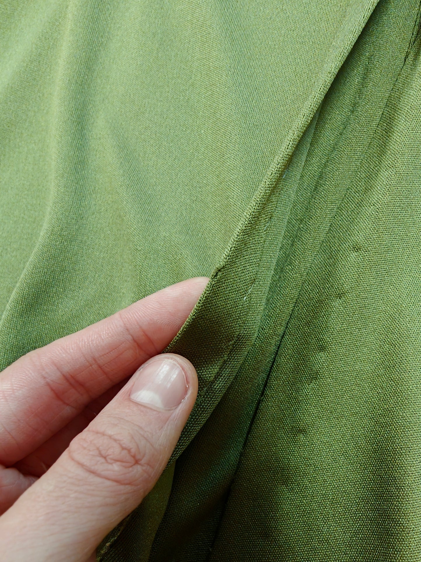 1970s Irvine Sellars green crimplene maxi dress - XS/6